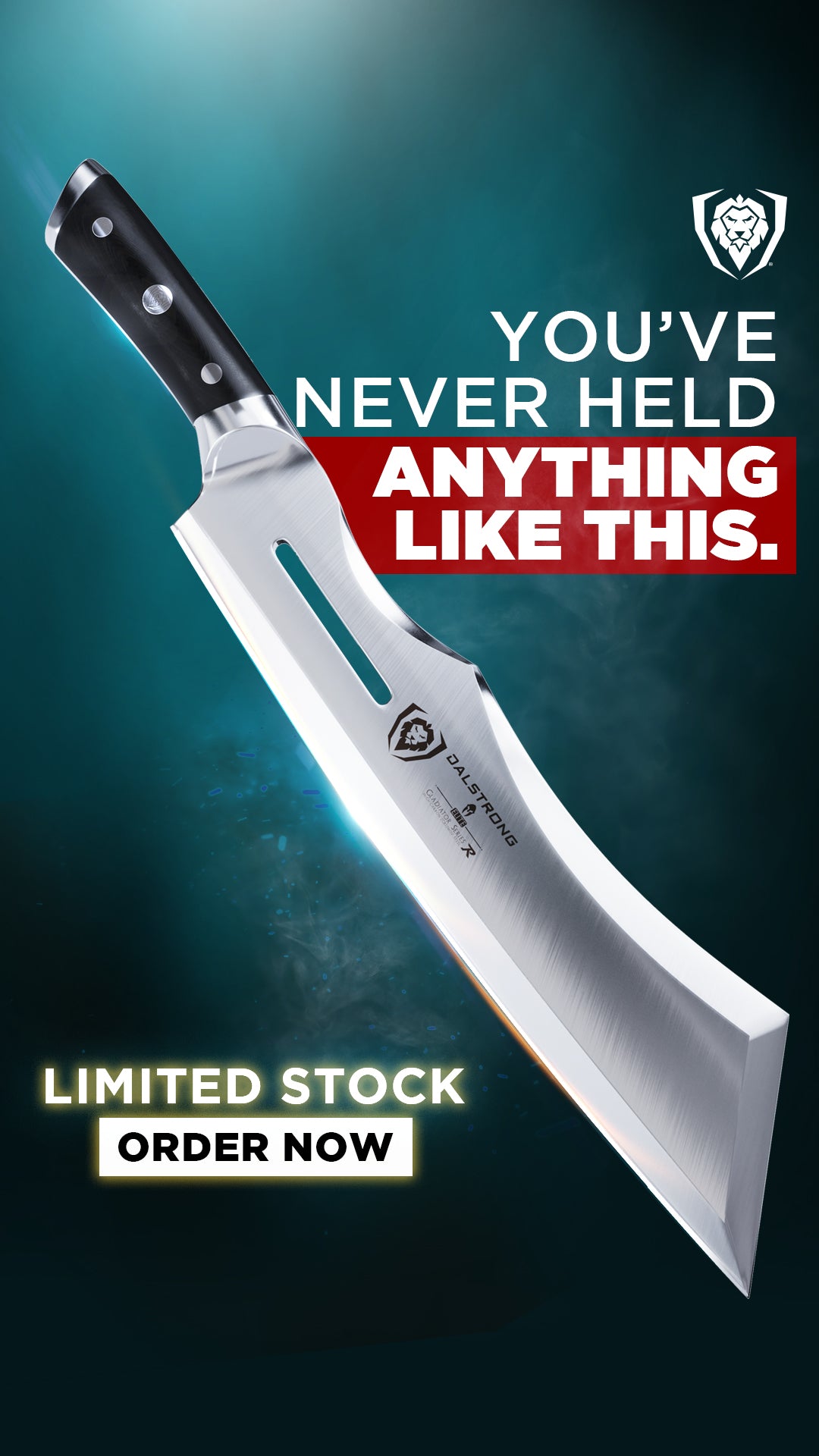 Annihilator Meat Cleaver with Stand 14" | Gladiator Series | Cleaver NSF Certified | Dalstrong ©