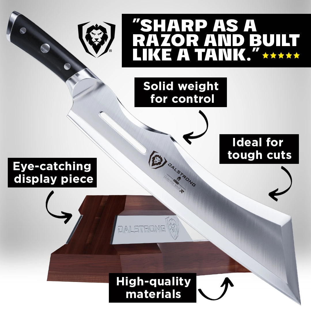 Annihilator cleaver ad with customer words and feature callouts