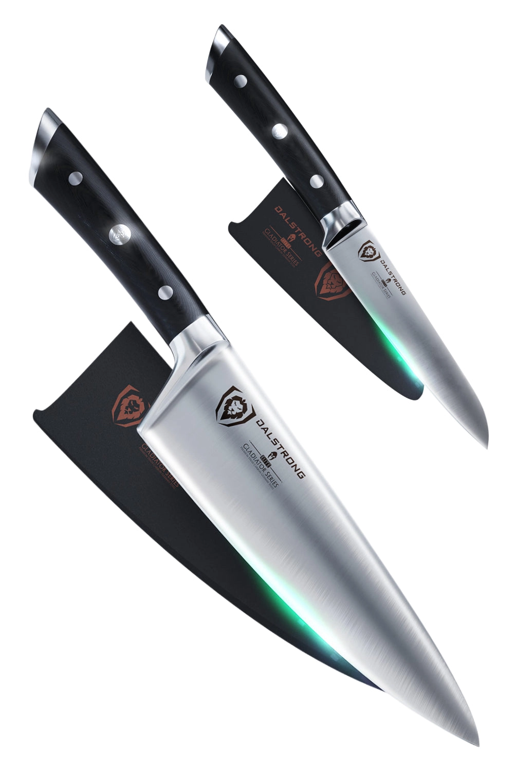 The Gladiator Bundle with an 8 inch chef's knife and a 3.5 inch paring knife